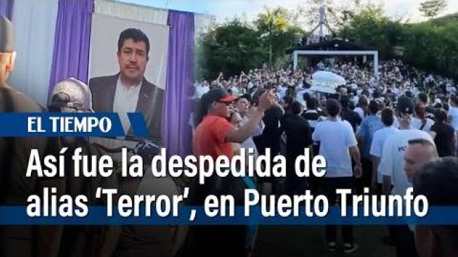 Así fue la despedida de alias 'Terror' en el corregimiento de Las Mercedes