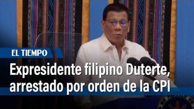 Expresidente filipino Duterte arrestado por su sangrienta guerra contra el narcotráfico