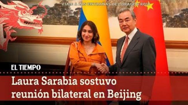 Laura Sarabia sostuvo reunión con el canciller Wang Yi en Pekín