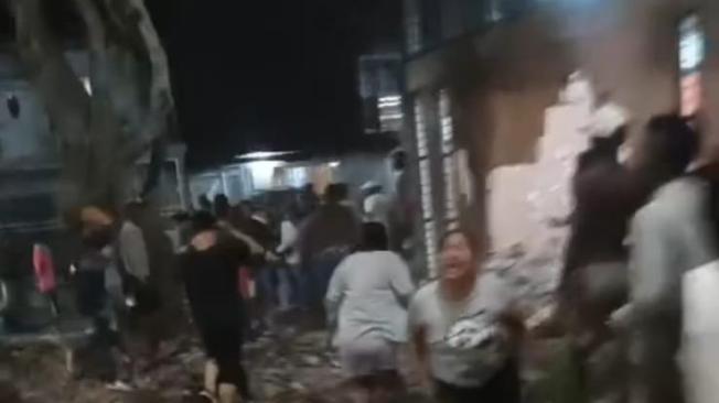 Momentos de pánico en el barrio El Diamante, en el oriente de Cali.