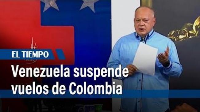 Venezuela anuncia suspensión de vuelos desde Colombia