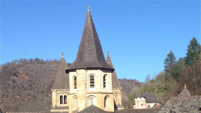 Abadía de Sainte-Foy, uno de los puntos de peregrinación más importantes de Francia.