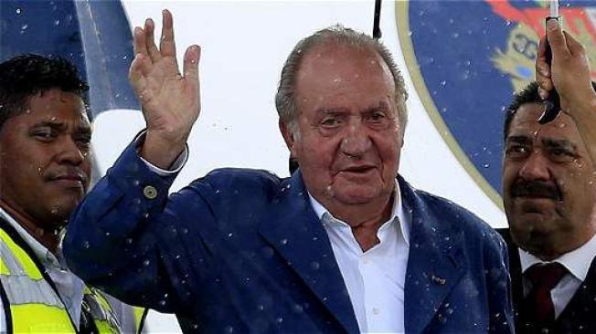 El Rey Juan Carlos de España llegó este domingo a Cartagena. Foto: AFP.