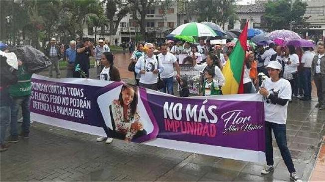 En la capital del Huila y en Pitalito se realizaron marchas para recordar a la periodista Flor Alba Núñez Vargas.