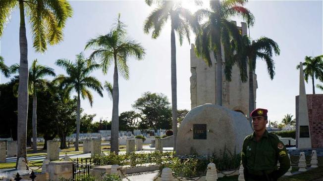 Esta es la tumba donde descansan las cenizas de Fidel Castro, en Santiago de Cuba. Foto: Eliana Aponte / EL TIEMPO.