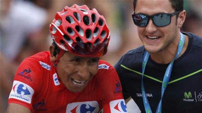 El colombiano lo dio todo, logró una etapa memorable e inesperada. Le sacó más de dos minutos y medio a Froome y sueña con llegar vestido de rojo al final de la Vuelta a España.