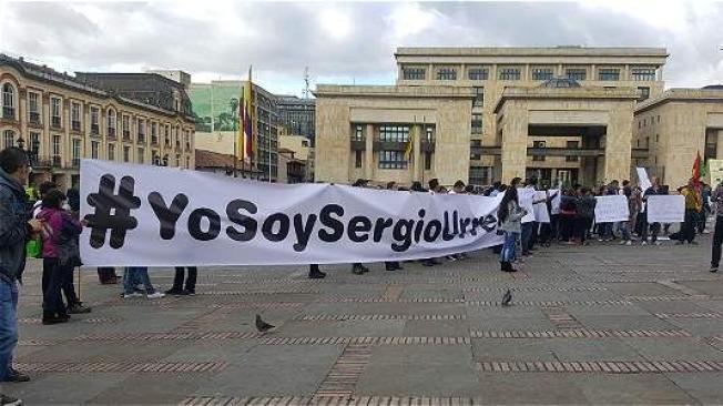 Con la leyenda #YoSoySergioUrrego, los manifestantes pidieron respeto por la diversidad sexual. Foto: Archivo particular