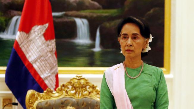 La premio nobel de paz Aung San Suu Kyi.
