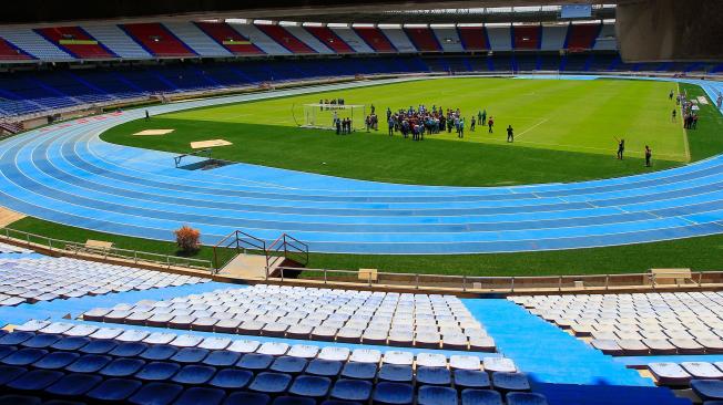 La nueva grama del estadio Metropolitano de Barranquilla comenzó a instalarse en noviembre de 2016.