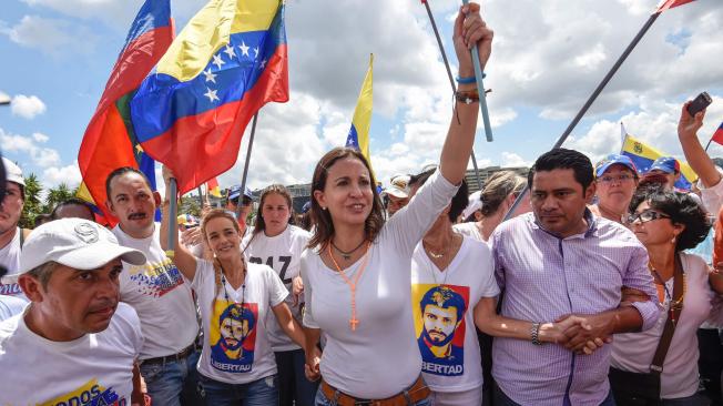 María Corina Machado dijo que la sentencia del Tribunal Supremo de Venezuela era producto del diálogo entre el Gobierno y la oposición.