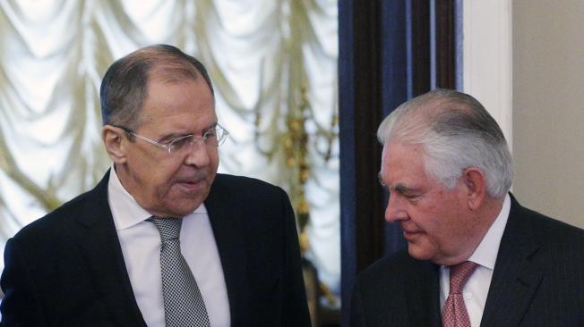 El canciller ruso, Sergei Lavrov, y su homólogo estadounidense,  Rex Tillerson, se reunieron este miércoles en Moscú, en medio de un ambiente tenso por la situación en Siria.