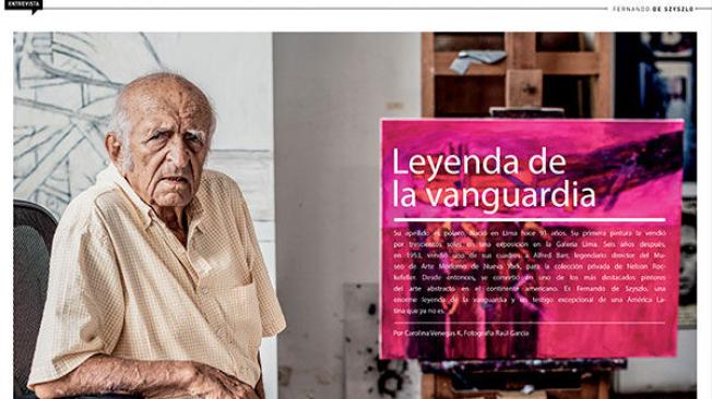 "Leyenda de la vanguardia"
Entrevista con Fernando de Szyszlo.
Por Carolina Venegas Klein. Fotos: Raúl García.