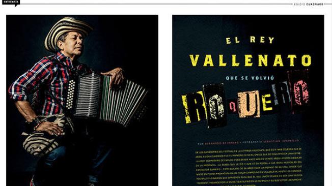 "El rey vallenato que se volvió rockero"
Entrevista con Egidio Cuadrado.
Por Bernardo Bejarano. Fotos: Sebastián Jaramillo.