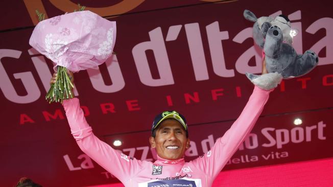 Nairo Quintana, ganador de la novena etapa del Giro de Italia.