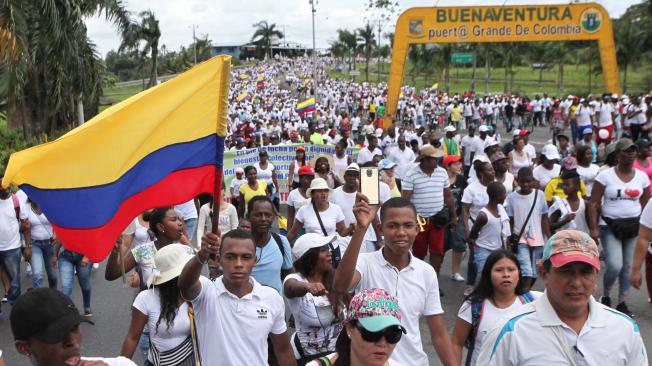 Las marchas en Buenaventura se hicieron a diario durante más de quince días.