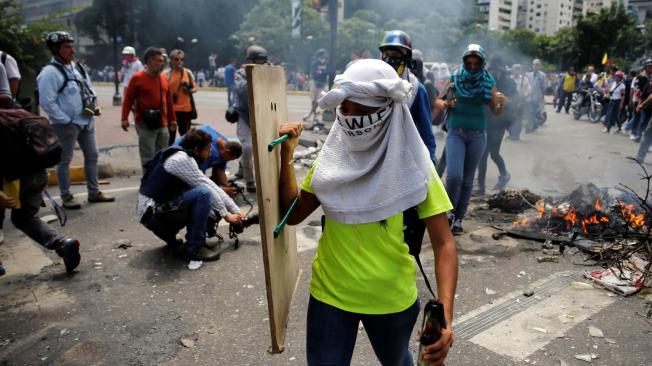 Protestas callejeras de la oposición semana pasada, en Venezuela, contra el gobierno del presidente Nicolás Maduro.