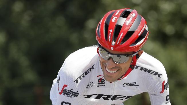 El español Alberto Contador, uno de los favororitos para figurar en la primera etapa de alta montaña en el Tour.