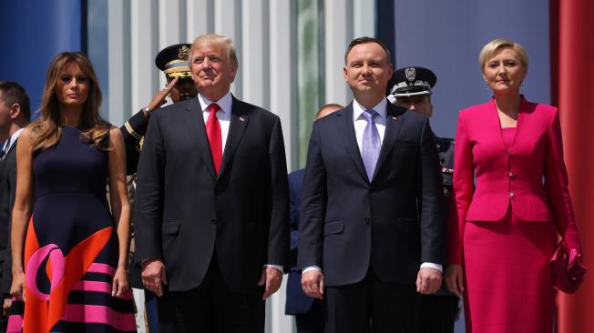 El presidente de Estados Unidos, Donald Trump, visitó Polonia y se reunió con su presidente Andrzej Duda.