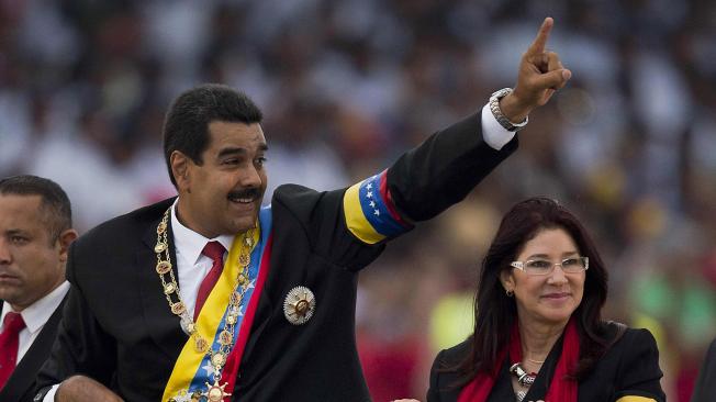 Cilia Flores durante la posesión de Nicolás Maduro como presidente de Venezuela.