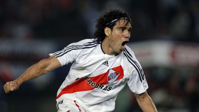 Falcao, en 2007, con la camiseta de River.