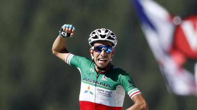 Fabio Aru, ciclista italiano.