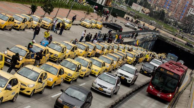 En julio de este año, los conductores de los amarillos también habían realizado un plantón, en la ciudad, por el funcionamiento de Uber.