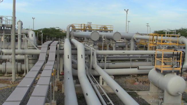 Panorámica del complejo de gas Ballenas, en La Guajira, por donde llegaría el gas al país desde Venezuela, en caso de concretarse una negociación.