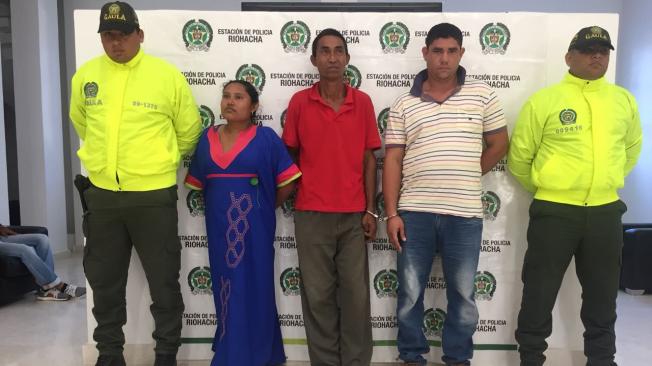 Tres de los capturados, integrantes de la red para secuestrar en La Guajira
