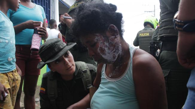 Colombia Oribio recibió ayuda de la Policía Nacional y psicólogos de la brigada.