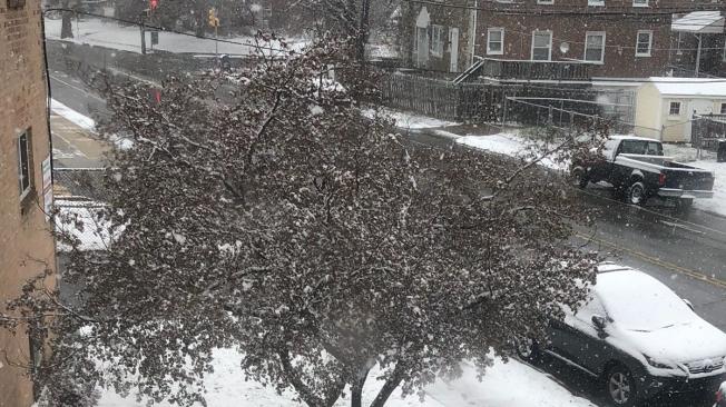 Así se ven las calles de Filadelfia durante el invierno.
