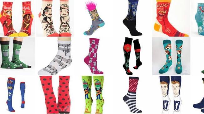Los calcetines se venden en internet. (Foto de John's Crazy Socks)