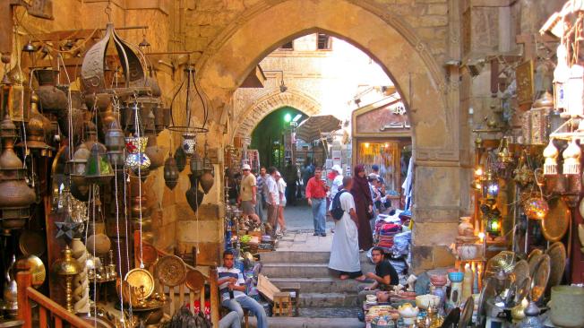 Bazar el Khalili, en el antiguo El Cairo.