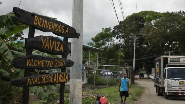 En Yaviza, Panamá, la ruta Panamericana se interrumpe después de un recorrido de 12.500 kilómetros desde Alaska.