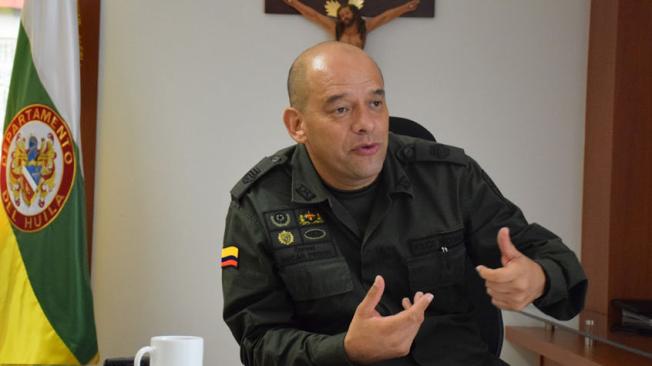 Coronel Óscar Efraín Pinzón Moreno, excomandante de Policía del Huila, acusado de acoso sexual por Ana Milena Cruz Rayo.