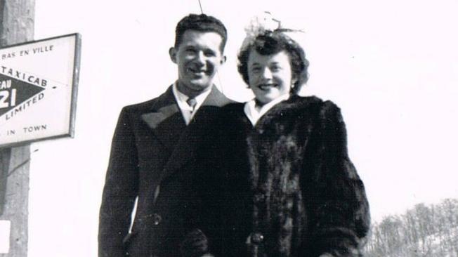 Howard y Nancy disfrutan de su luna de miel en Montreal, Canadá, en 1950. Cinco años después de la guerra. Foto cortesía de Mónica G. Álvarez.