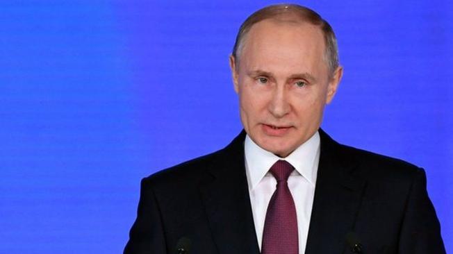 Putin ofreció su discurso sobre el estado de la nación a menos de tres semanas de las elecciones presidenciales, en las que es el candidato favorito.