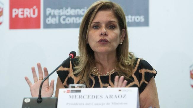 La presidenta del Consejo de Ministros, Mercedes Aráoz, negó que los ingresos de PPK tuvieran origen ilegal.