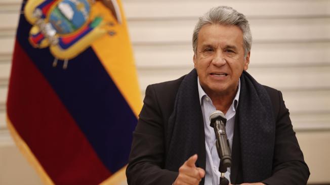 Lenín Moreno, presidente de Ecuador, que dio un ultimátum hasta las 10:52 de la mañana de este viernes para que se presenten pruebas de supervivencia de los periodistas secuestrados.