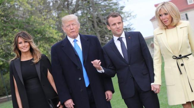 Macron hizo gala de su cercanía con Trump durante la cena que compartieron durante su visita de Estado.