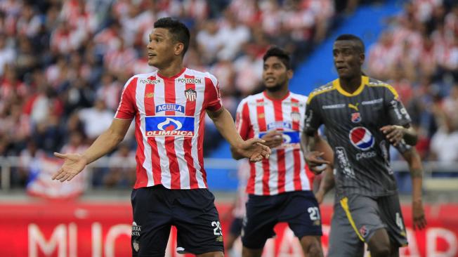 Teófilo Gutierrez en la derrota de Junior 0-1 contra el Medellín.