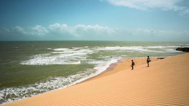 En la península de La Guajira se encuentra el Cabo de la Vela, un terreno desértico, habitado en su mayoría por el pueblo Wayuu. Entre sus principales atractivos turísticos está el Pilón de Azúcar, La Playa Dorada y El Ojo de Agua y las rancherías.