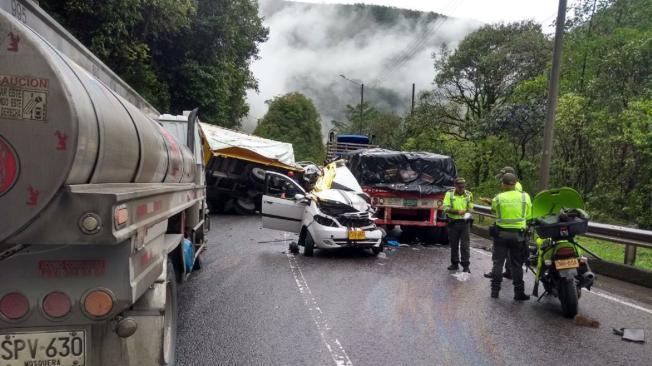 Grave accidente de tránsito en la vía Bogotá- Villavicencio