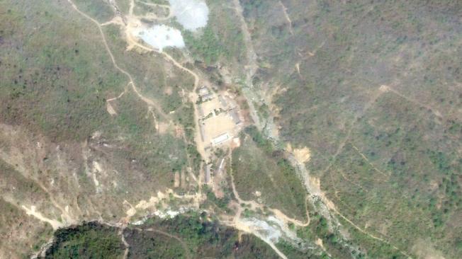 Foto satelital de la base nuclear Punggye-Ri, en Corea del Norte, que será cerrada a partir de este miércoles.