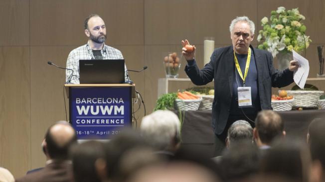 Ferrán Adrià durante su charla magistral en uno de los encuentros programados durante la pasada feria Alimentaria 2018.