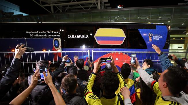 Llegada de la Selección Colombia a Kazán.