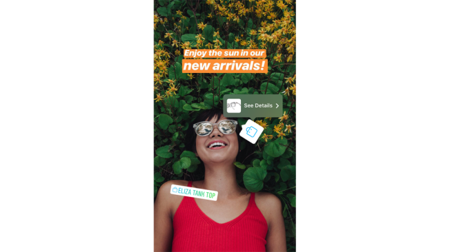 Instagram lanzó un nuevo botón para compras en línea dentro de sus historias.