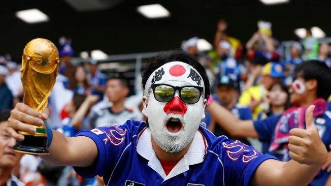 Los hinchas japoneses también esperan el partido frente a Colombia.