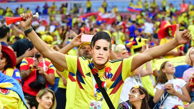 Hinchas Selección Colombia en Kazan