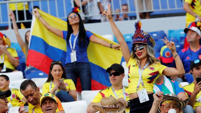 A esta hora, hinchas colombianos y de Senegal llegan a la Samara Arena a ver el duelo entre ambos países.
