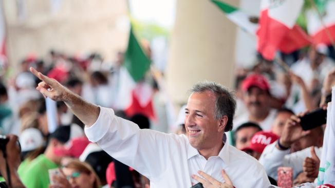El candidato José Antonio Meade durante su campaña presidencial en México.